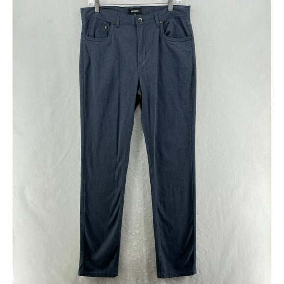 Ring of Fire Pants Mens 32x32 Gray Slim Fit Straight Leg Button 5 Pocket Stretch - Picture 1 of 10